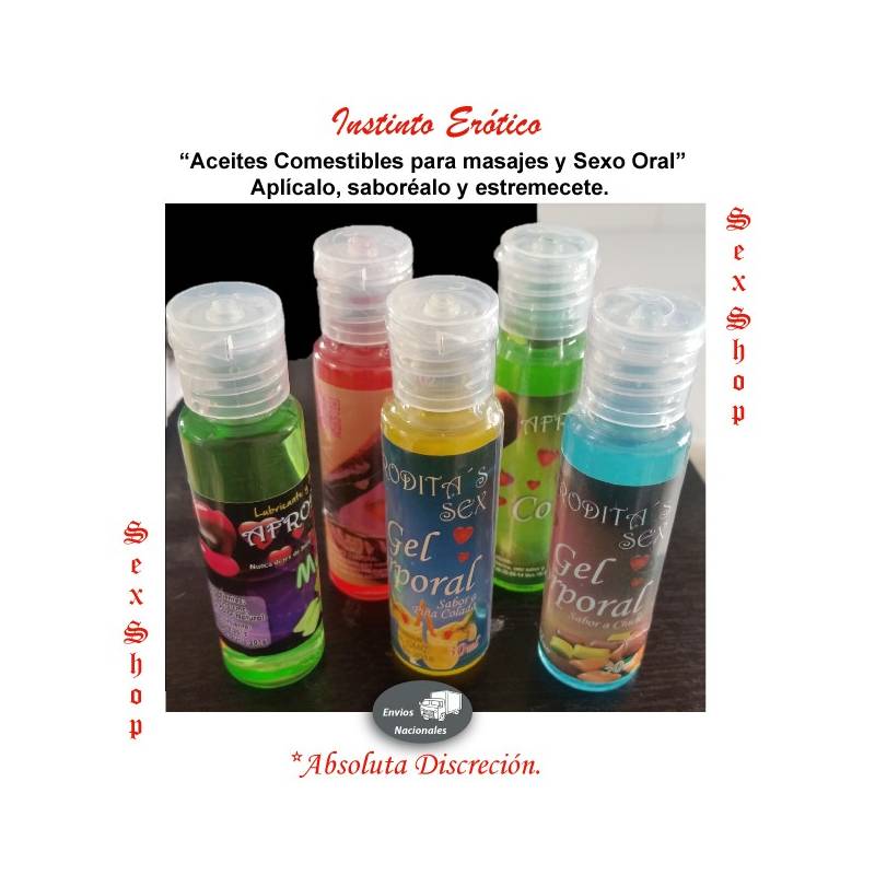 Aceites Comestibles para masajes y Sexo Oral