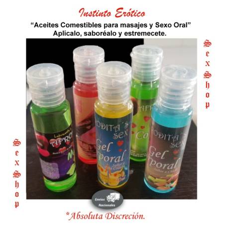 Aceites Comestibles para masajes y Sexo Oral