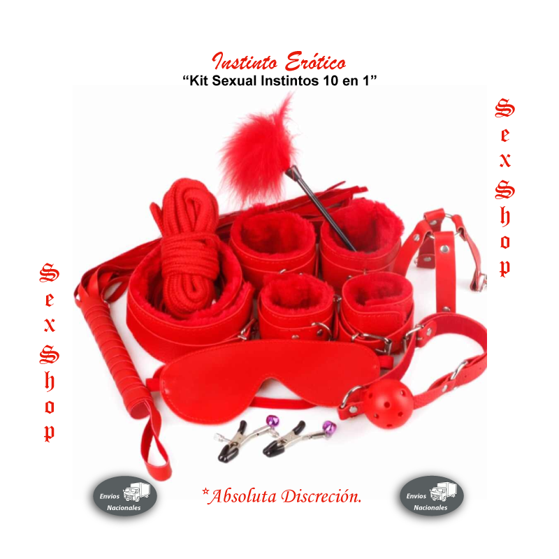 Kit Juego Sexual Instintos 10 en 1