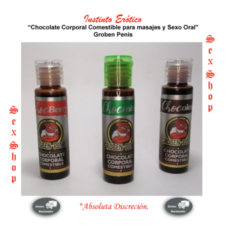 Chocolate Corporal Comestible para masajes y Sexo Oral - Groben Penis