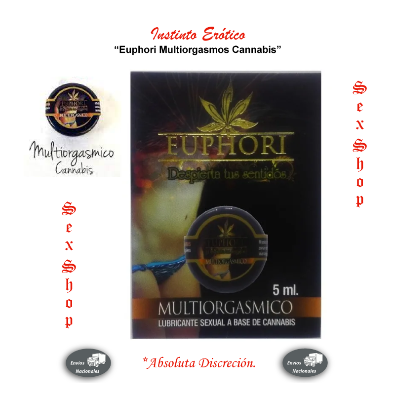 Lubricante Intimo Multiorgasmos EUPHORI a base de Cannabis